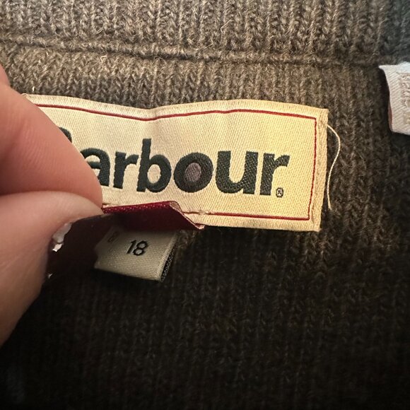 Barbour Sporting Zip Knit Jacket Wool Women's 18UK 14US Quilted English Country - Picture 4 of 6